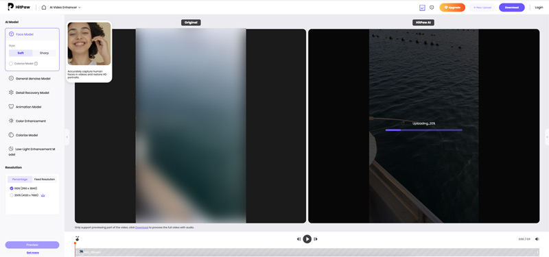 Hitpaw Ai 線上影片人臉模型