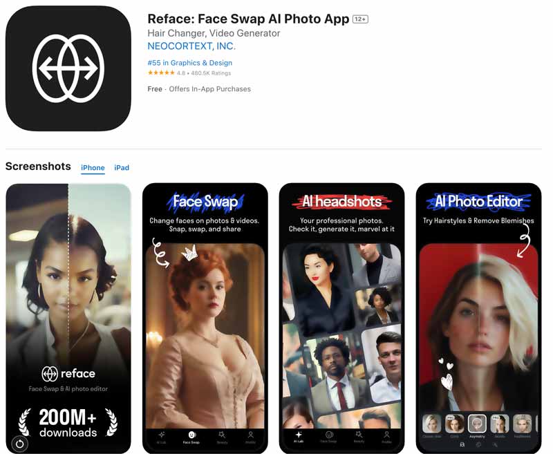 Reface Ai 臉部增強應用程式