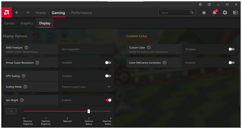 AMD GPU-Treibereinstellungen