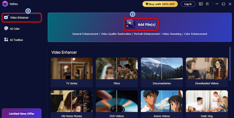 Vidhex ファイルの追加