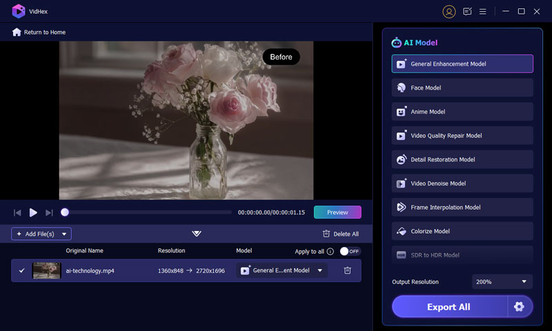 Vidhex Upscale Video