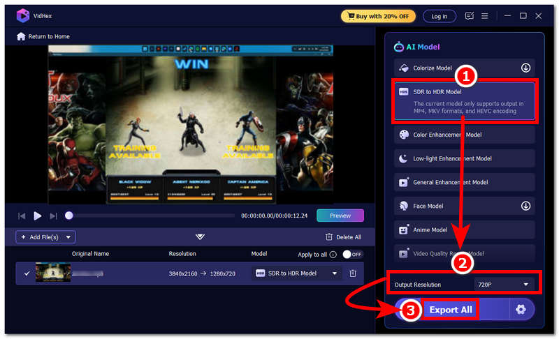 Klicken Sie auf die Schaltfläche „Alle exportieren“.