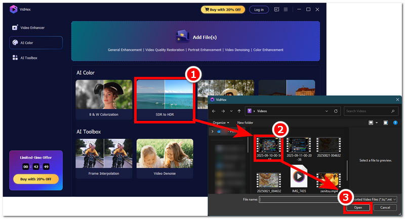 SDR zu HD-Modell auswählen