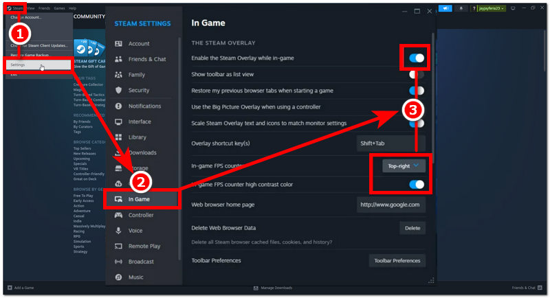 Steam-FPS-Zähler