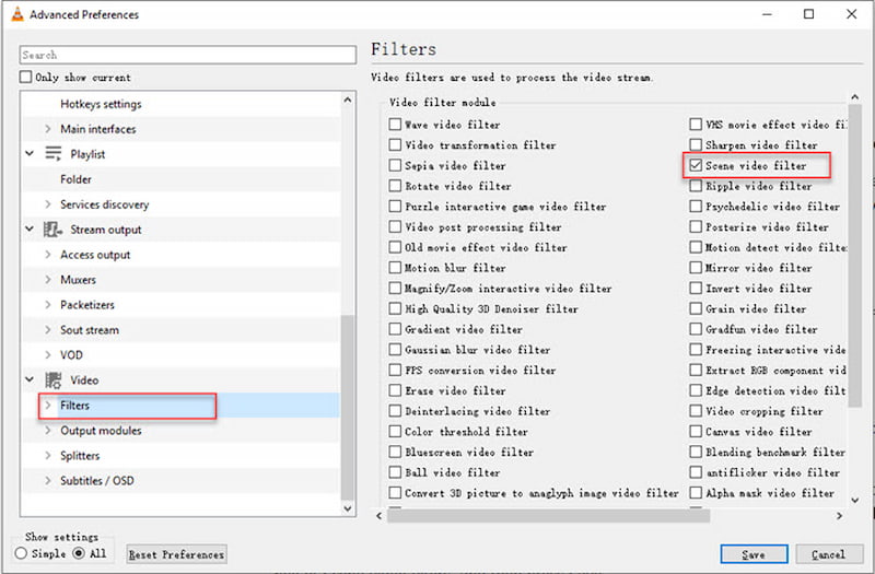 VLC-Filter