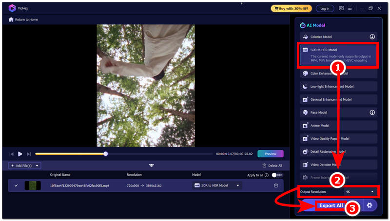 Change Output Resolution Then Export