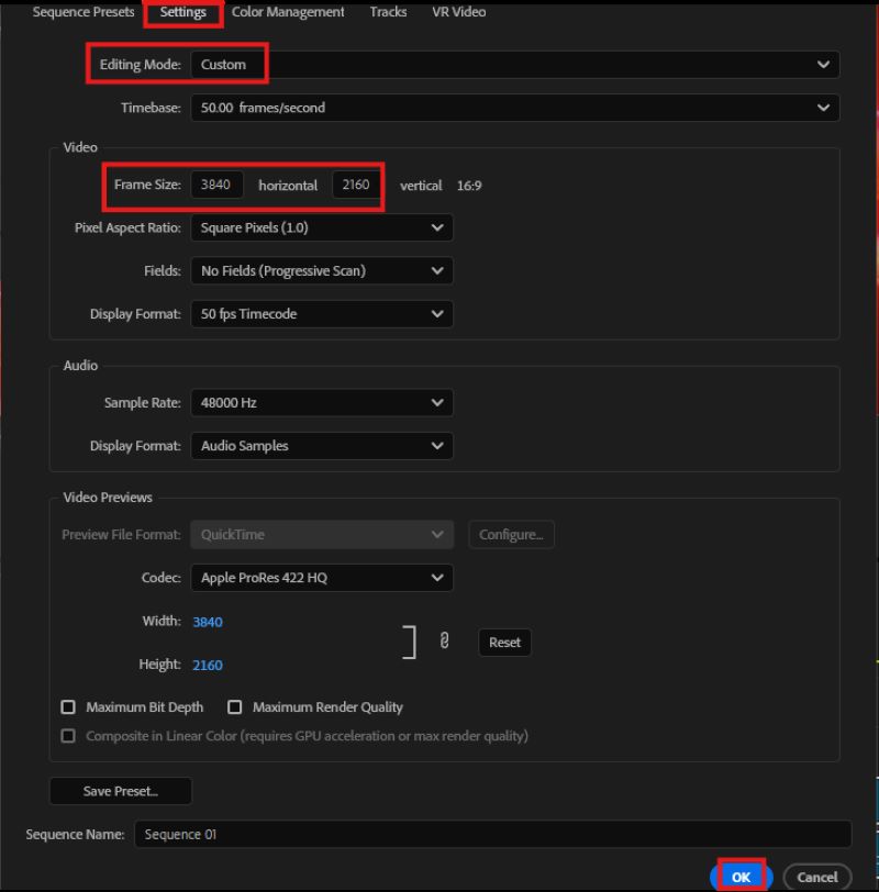 Premiere Pro-Parameter