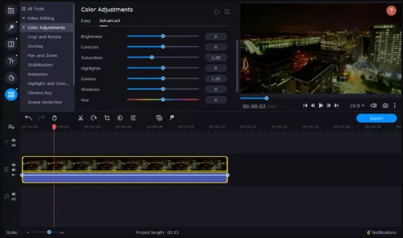 Movavi Video Enhancer-Funktion