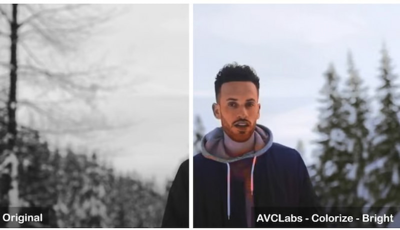 Avclabs Video Enhancer AI-Farbverbesserungsfunktion