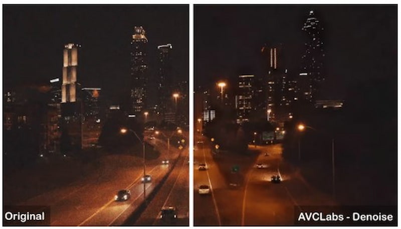 Avclabs Video Enhancer AI Denoise-Funktion