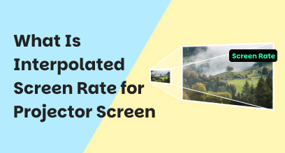 Was ist die interpolierte Bildschirmrate für Projektionsbildschirme?